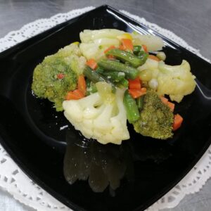 Гарнир, Овощи тушеные (брокколи, цветная капуста, фасоль, морковь, горох), 100гр